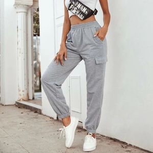 NWOT Soft Light Grey Sweatpants Joggers Cargo